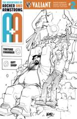 A&A: Archer & Armstrong #2 Cover F 1:50 Variant B&W Lafuente