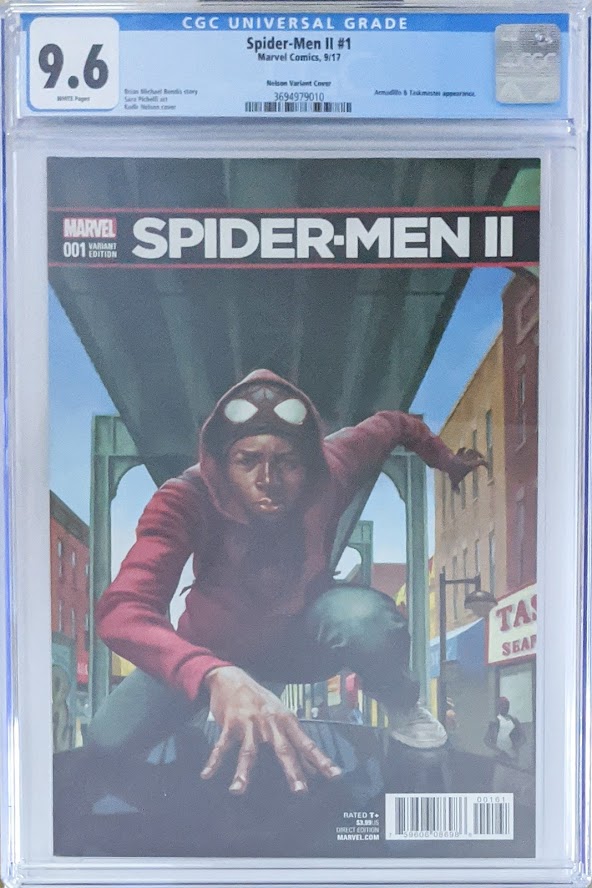 Spider-Men II #1 1:10 Kadir Nelson Variant 1st Evil Miles Morales CGC 9.6