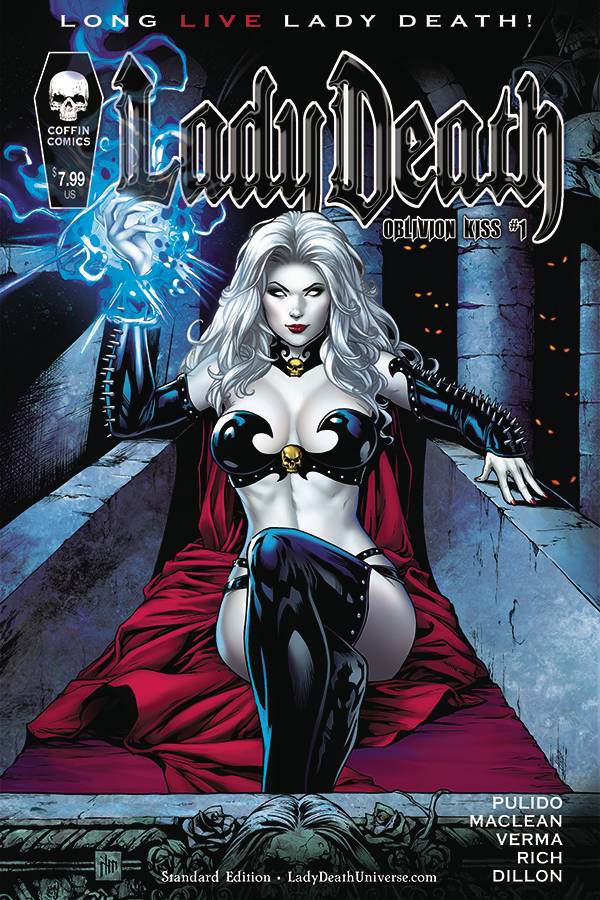 Lady Death Oblivion offers Kiss #1 Captain Death CBCS 9.8 SS Brian Pulido