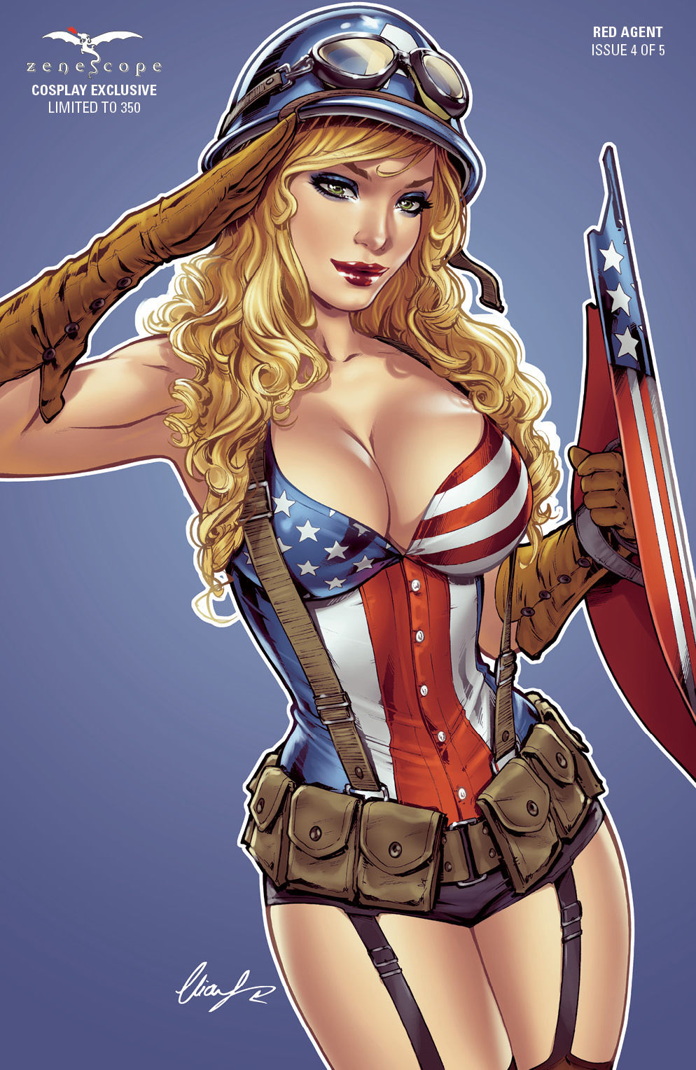 GFT Red Agent #4 (Of 5) Cover F Elias Chatzoudis 2016 Cosplay Exclusive LTD 350