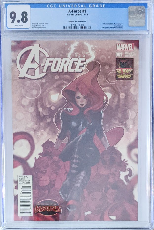 A-Force #1 1:50 Adam Hughes Inhumans 50th Anniversary Variant CGC 9.8