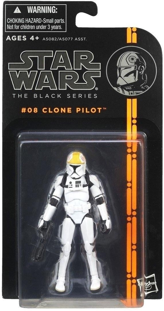Star Wars Black #8 Clone Pilot 3 3/4 Inch Action Figure