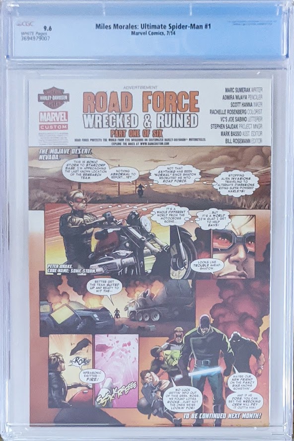 Miles Morales Ultimate Spider-Man #1 CGC 9.6