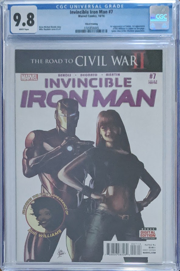 Invincible Iron Man #7 3rd Print 1st Riri Williams CGC 9.8