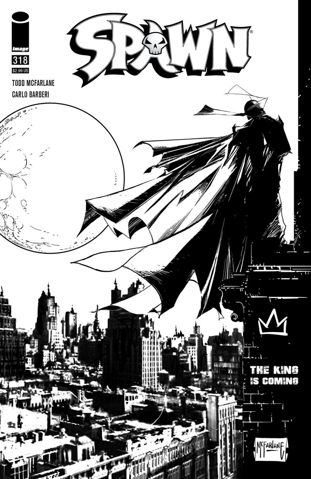 Spawn #318 Cover D McFarlane 1:5 B&W Variant