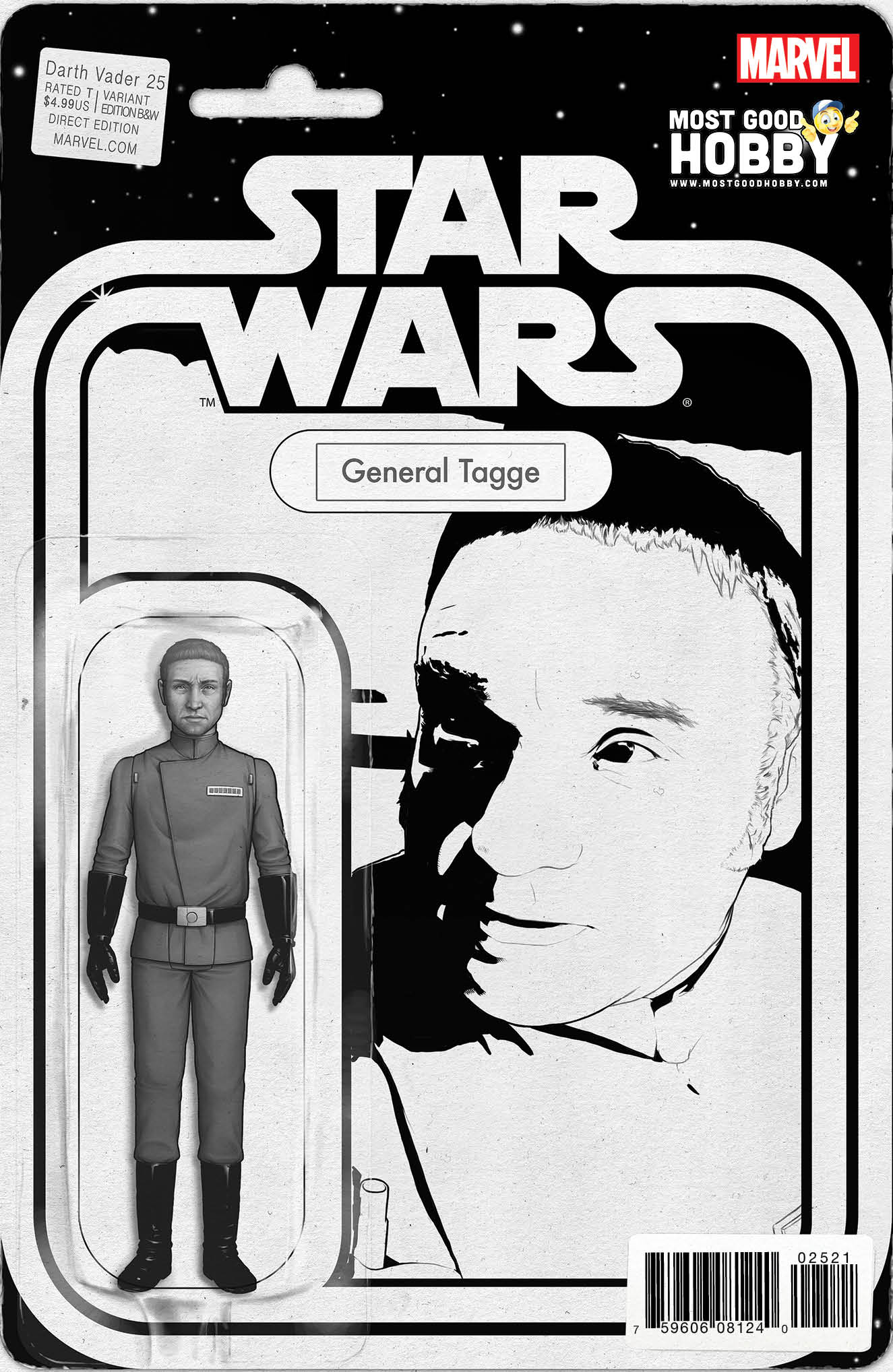 Darth Vader #25 Most Good Exclusive Christopher Tagge Action Figure Black & White Variant