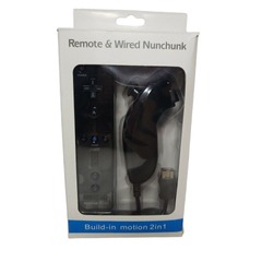 Generic Wii Remote + Nunchuck Build-in motion 2in1 - Black