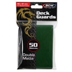 BCW Deck Guard Sleeves: Matte Green 1-DGM-GRN