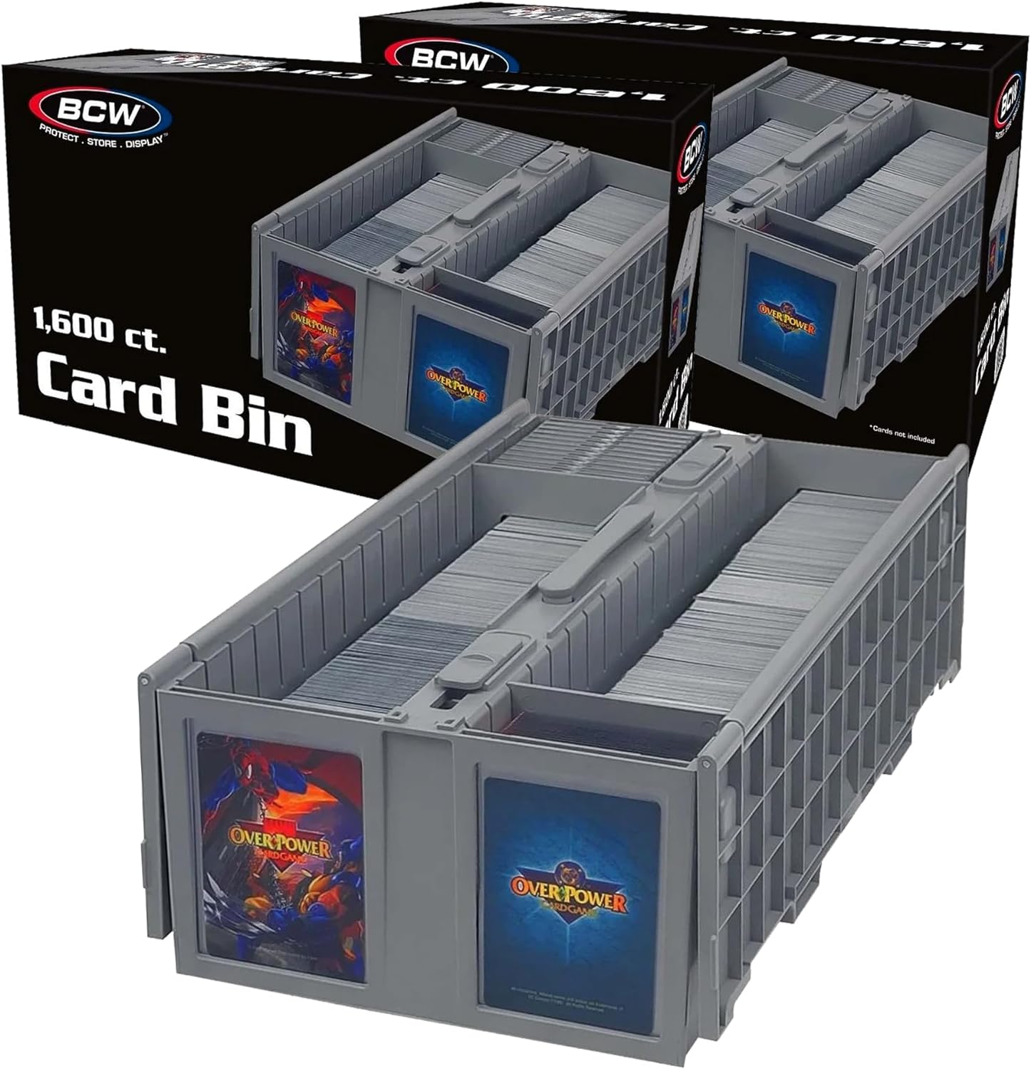 BCW Case: Collectible Card Bin 1600 Gray 1-CCB-1600-GRY
