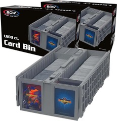 BCW Case: Collectible Card Bin 1600 Gray 1-CCB-1600-GRY