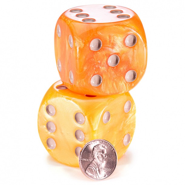 Gatekeeper Games: Rolling Realms Dice Orange White GKGEPICRR