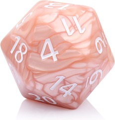 Foam Brain Dice: 55mm Titan D20 Resin Beige Pearl FBG5113