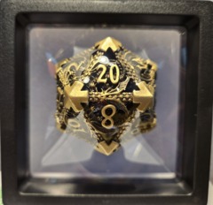 52mm D20 Sharp Edged Metal Bronze with Dragons MM757
