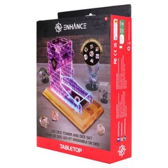 Enhance Gaming: Tabletop LED Dice Tower & 7-set Clear