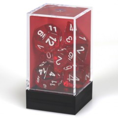 Chessex Dice: 7 Set Polyhedral Translucent Red White CHX23074