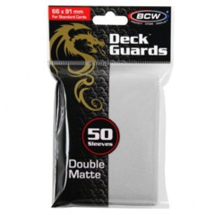 BCW Deck Guard Sleeves: Matte White 1-DGM-WHI