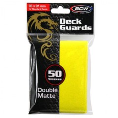 BCW Deck Guard Sleeves: Matte Yellow 1-DGM-YLW