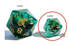 Hymgho Dice: 33mm D20 Sharp Edged Resin LED Beholder's Gaze HYO0348