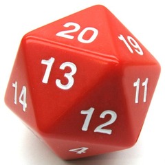 Koplow Games: 55mm D20 Countdown Red KPL14800