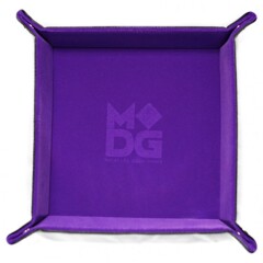 FanRoll Dice: Fold Up Dice Tray Velvet Leather Purple 537