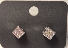 D6 Metal Stud Earrings MM766