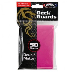 BCW Deck Guard Sleeves: Matte Pink 1-DGM-PNK