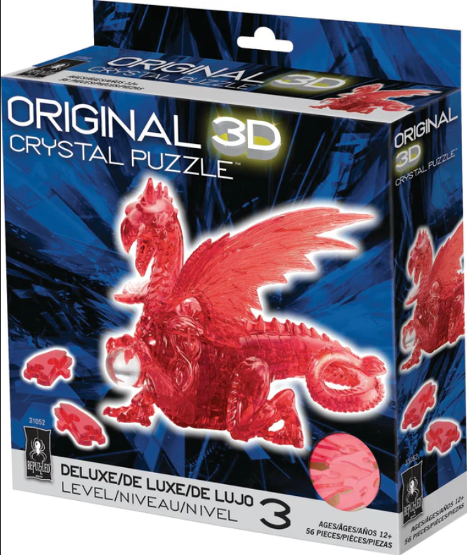 3D Crystal Puzzle: Dragon - Red