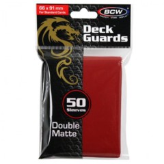 BCW Deck Guard Sleeves: Matte Red 1-DGM-RED