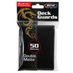 BCW Deck Guard Sleeves: Matte Black 1-DGM-BLK