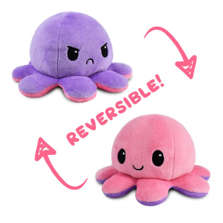 Reversible Plush: Octopus Pink & Purple