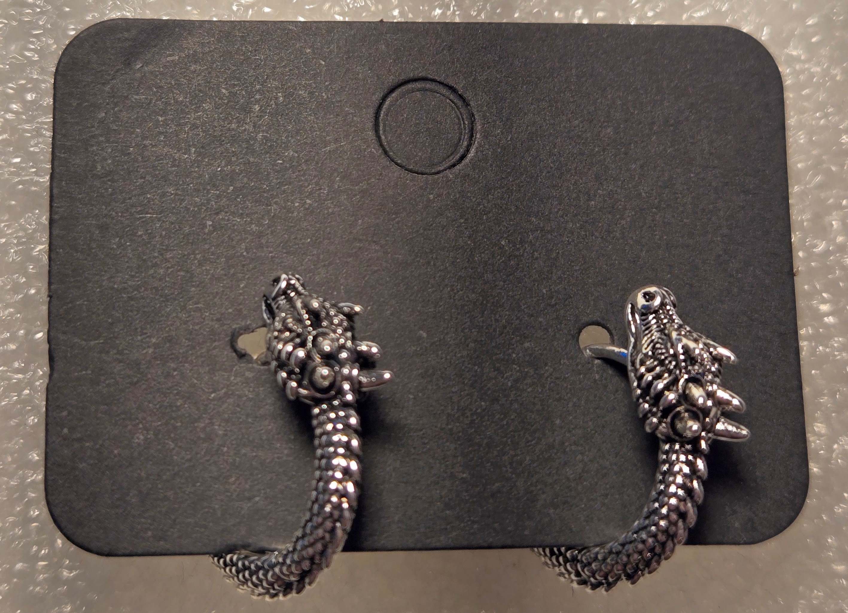 Earrings Metal Dragon Hoops MM797