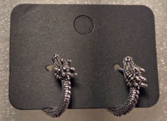 Earrings Metal Dragon Hoops MM797