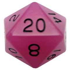 MDG Dice: 35mm D20 Mega Glow In The Dark Purple Black 30720