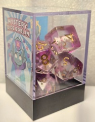 Mystery Dice Goblins: 7 Set Polyhedral Resin Filled Pink Unicorn B-FIL-UNICORN-PINK