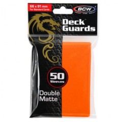 BCW Deck Guard Sleeves: Matte Orange 1-DGM-ORG