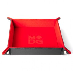 FanRoll Dice: Fold Up Dice Tray Velvet Leather Red 531