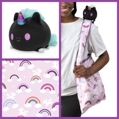 Plushie Tote: Black Unicorn