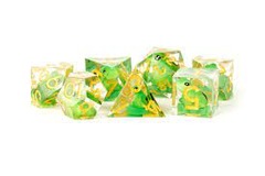 MDG: 7 Set Polyhedral Sharp Edge Resin Frog Dice LIC937