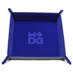 FanRoll Dice: Fold Up Dice Tray Velvet Leather Blue 532