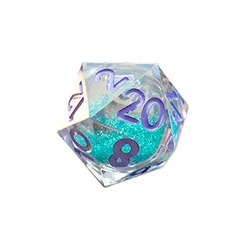 FanRoll Dice: D20 Elixir Dice Liquid Core Disco Vibes (Blue) 96120