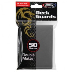 BCW Deck Guard Sleeves: Matte Gray 1-DGM-GRY