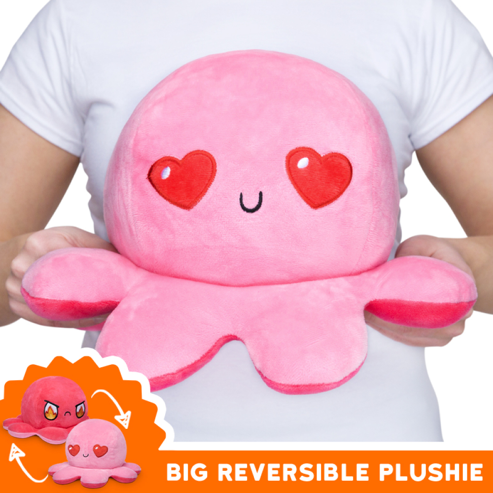 Reversible Plush: Octopus Pink/Love & Red/Rage (BIG)