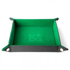 FanRoll Dice: Fold Up Dice Tray Velvet Leather Green 535