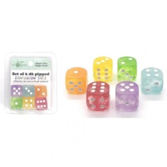 Roll For Initiative: 6ct 18mm D6 Set High-Visibility Assorted Colors R4I50499-6P