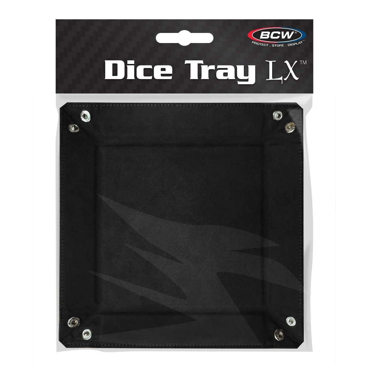 BCW Dice Tray: Square LX Black 1-DT-REC-BLK