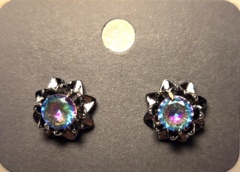 Earrings Metal Black Lotus MM798