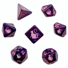 Kitty Clacks 7 Set Polyhedral: Cheshire