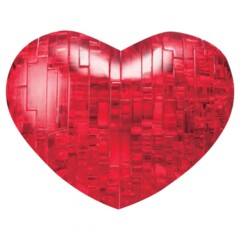 3D Crystal Puzzle: Heart Red Level 2