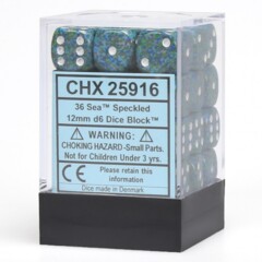 Chessex Dice: 12mm D6 36ct Speckled Sea CHX25916