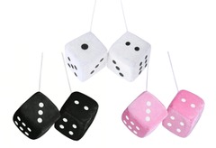 D6 Fuzzy Dice Danglers (assorted colors) MM794